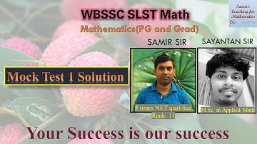 SLST Mathematics | Complex Number | Solution of Mock Test 1 | SamirsCoaching