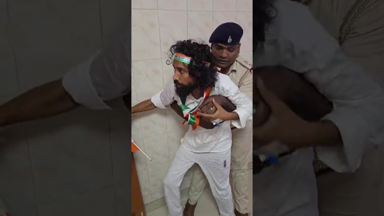 पुलिस द्वारा देवेंद्र नाथ महतो तिरंगा यात्रा में शामिल होने से रोकने की कोशिश ..
