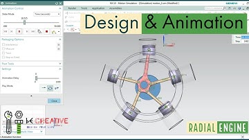 UNIGRAPHICS NX || Radial Engine Animation & Design in UNIGRAPHICS / Mechanism & assembly #becreative
