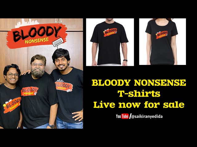 Bloody Nonsense Tshirts live now for sale, Bloody Nonsense