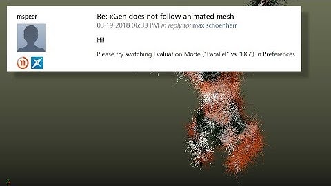 Maya: Autodesk Forum Solved Problem with xGen