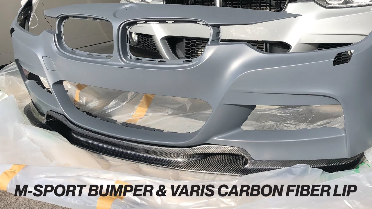 F30 Bmw Msport Bumper Varis Carbon Fiber Front Lip Youtube