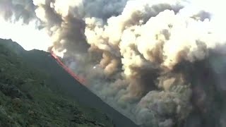 Italy's Stromboli volcano erupts