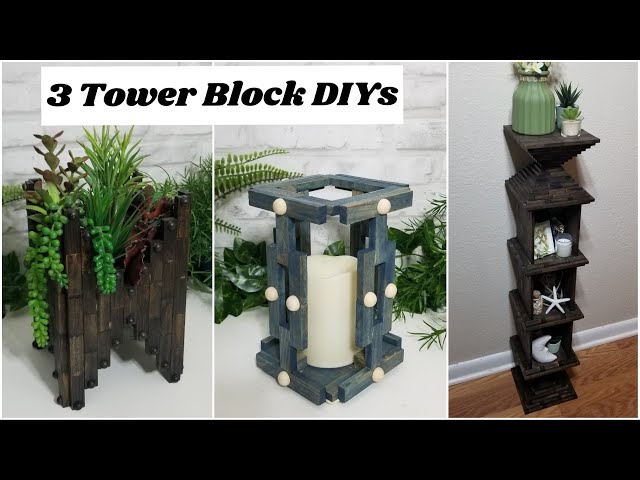 Dollar Tree DIY crafter's glue gun / gun stick stand made from $1 tumbling  tower toy 