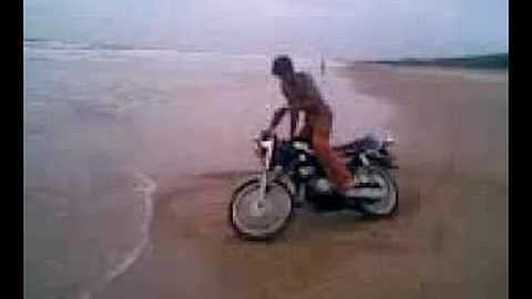 sunil bike show in bapatla beach
