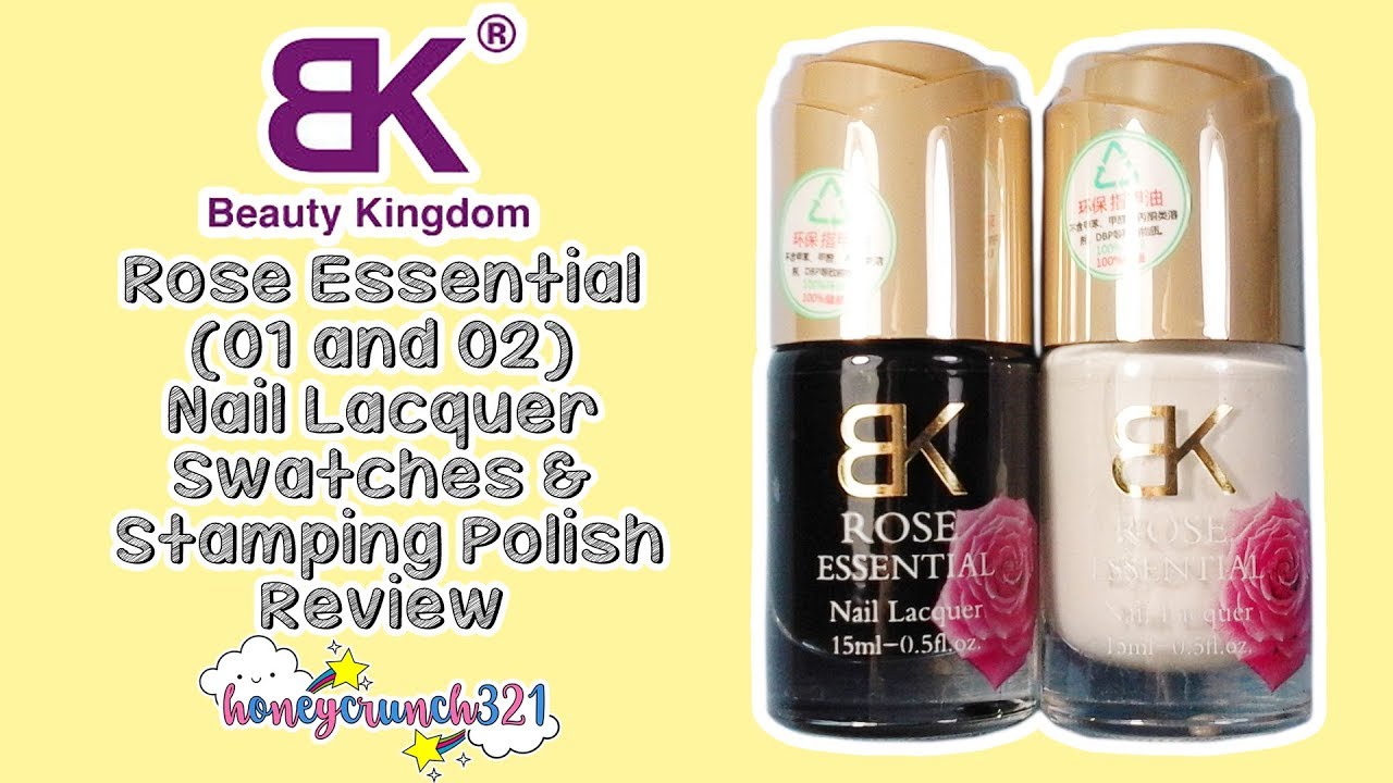 Bk Beauty Kingdom Rose Essential 01 02 Nail Lacquer Swatch Review Honeycrunch321 Youtube