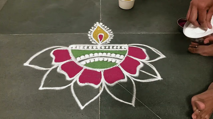 Karthikai deepam 3*1 vilakku kolam| Simple muggulu design| Beautiful diya rangoli