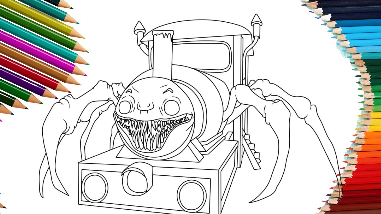 CHOO CHOO CHARLES Speed coloring pages - YouTube
