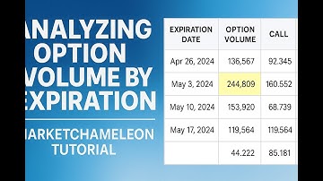 Screening Option Volume by Expiration   Market Chameleon Tutorial