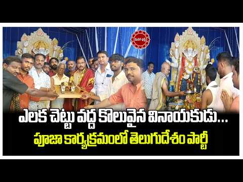 ఎలక చెట్టు వద్ద కొలువైన వినాయకుడు..పూజా కార్యక్రమంలో తెలుగుదేశం పార్టీ...|| Mahaa Bhakti