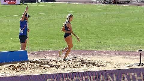 Ramona Verman (ROU) Long Jump 649 cm PB Slow motion 120 fps Qualification Jerusalem 2023