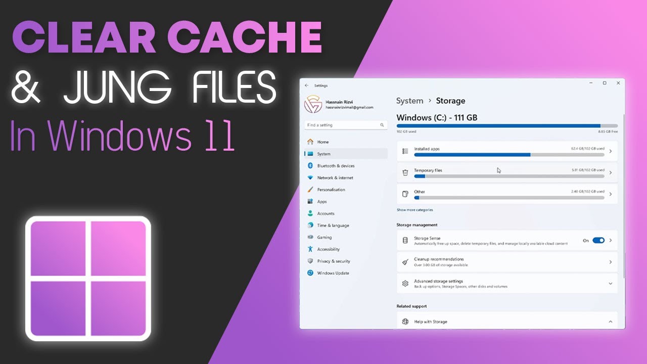Clear Cache & Junk Files In Windows 11 in 1 minute - YouTube