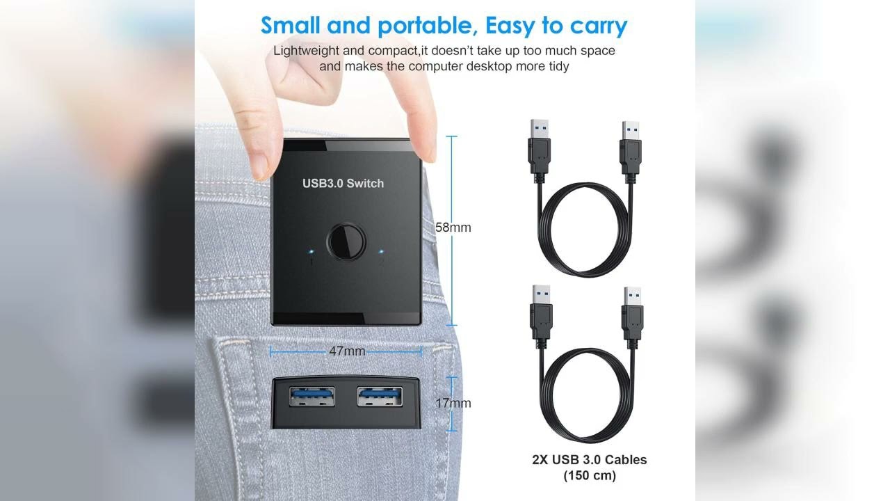 Review: USB 3.0 Switch, Bi-Directional USB Switch 2 in 1 Out / 1 in 2 Out, YINNCEEN USB Switch...