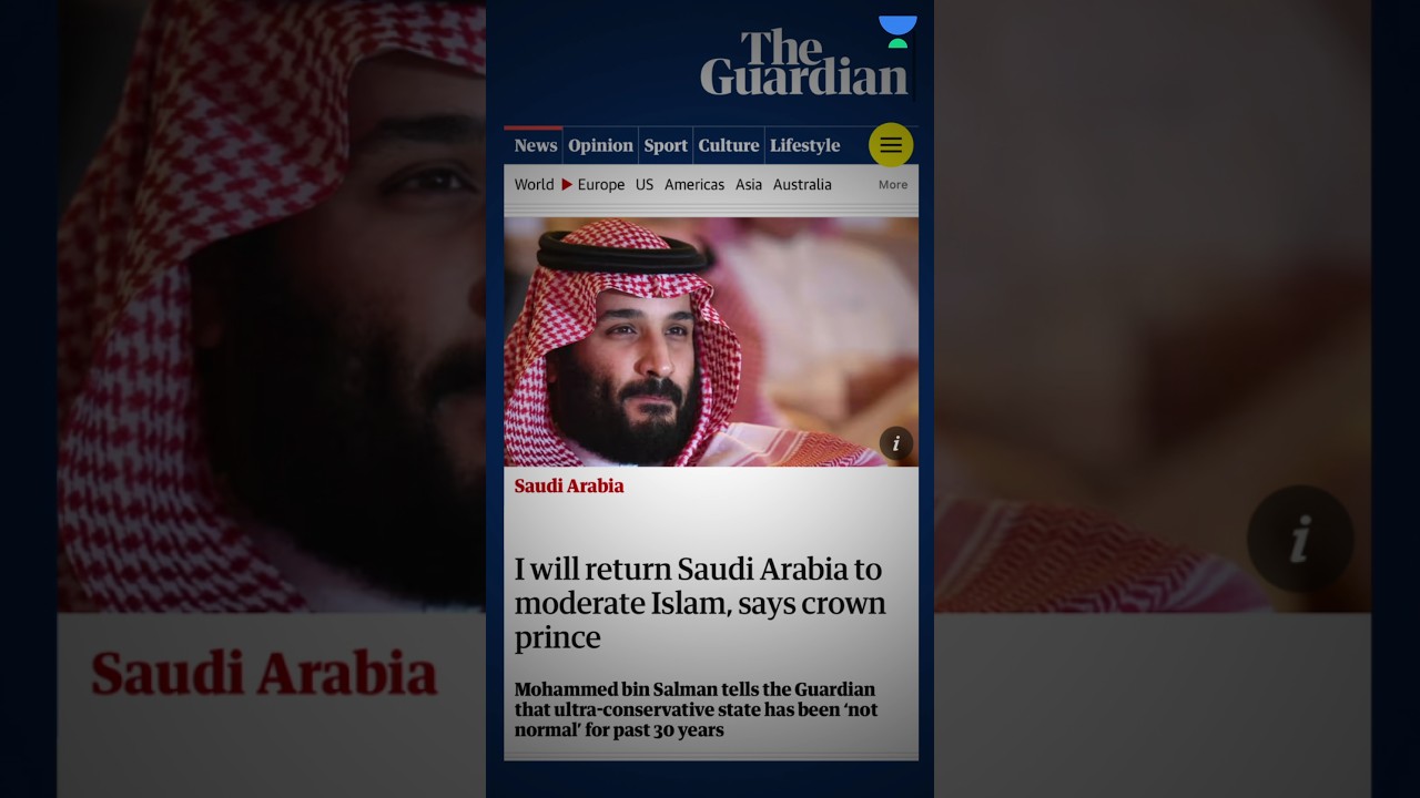 Saudi Arabia will return to moderate Islam, says the crown prince #shorts