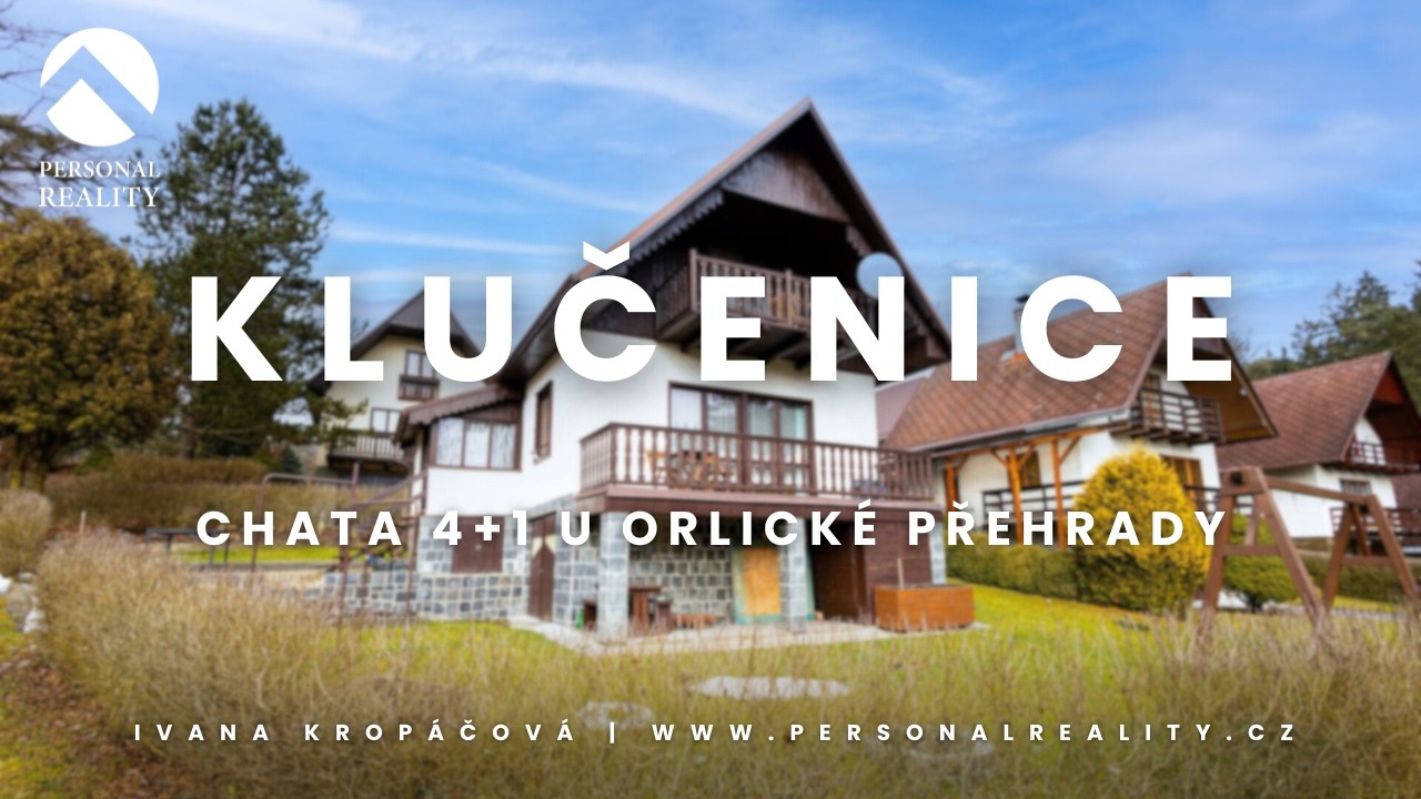 ⭐️ Prodej chaty 4+1u Orlické přehrady, pozemek 305 m2, Klučenice - Voltýřov