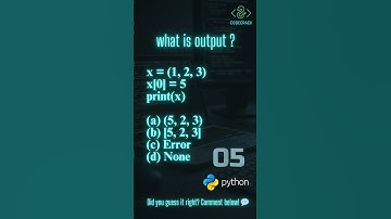 👉 Python Quiz | What will be the output? #puzzle #python #coding #programming  #pythonbasics