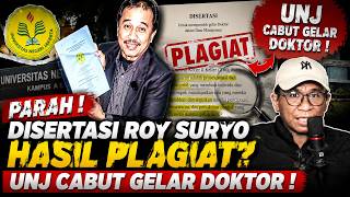ROY SURYO'S DISSERTATION ALLEGEDLY PLAGIARIZED AND WRITTEN BY SOMEONE ELSE, WILL THE UNJ RECTOR R...