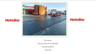Frosty Bus Journey ADL Enviro 20D Enviro 200 MMC DEL2166 LK16DFC Route A10
