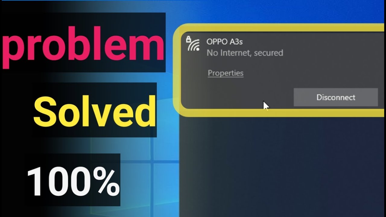 No Internet Secured Problem Solved Window 10 Wi Fi Adepter Problem