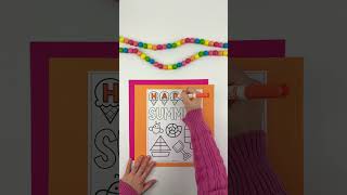 Happy summer coloring pages for kids
