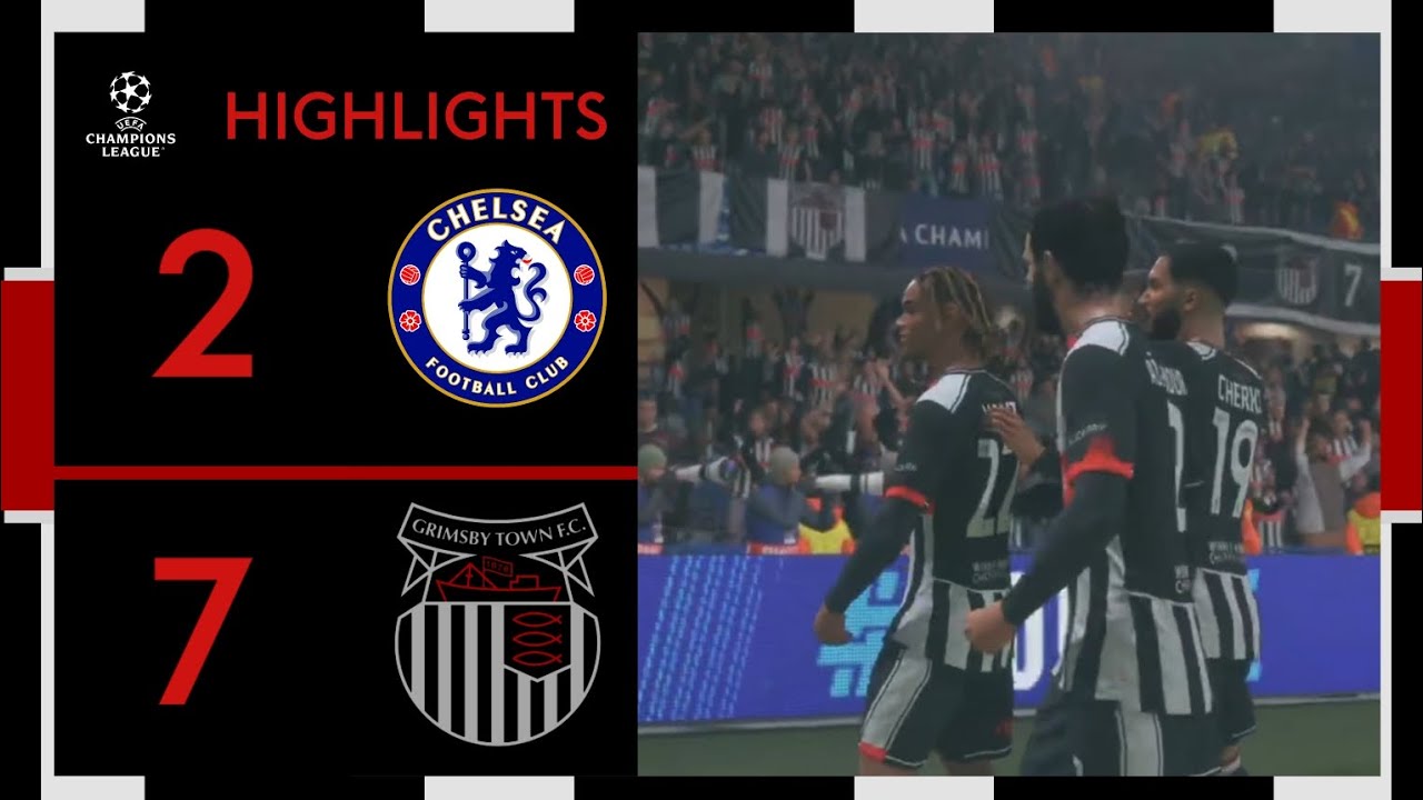 McAtee scores STUNNING Overhead Kick | Chelsea 2-7 Grimsby Town | UEFA Champions League Highlights