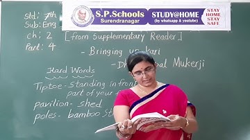 STD 7 CBSE | ENGLISH LEC 18 | S P SCHOOL SURENDRANAGAR
