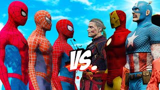 Spider-Man Trio Vs Dr Strange Zombie, Iron Man Zombie & Captain America Zombie- Epic Superheroes War