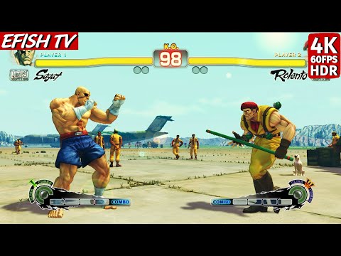 Sagat vs Rolento (Hardest AI) - Ultra Street Fighter IV | 4K 60FPS HDR