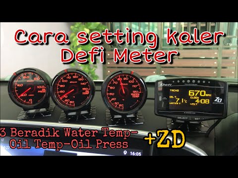 Setting kaler defi meter & defi advance zd copy ori thai