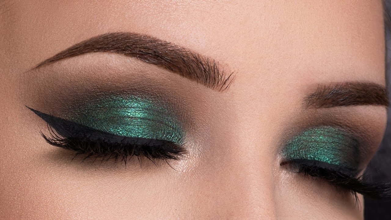 metallic green smokey eyes | makeup tutorial - youtube