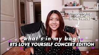 What's In My Bag? (BTS LOVE YOURSELF CONCERT - I brought my camera in the stadium 🙊) | thatxxRin
