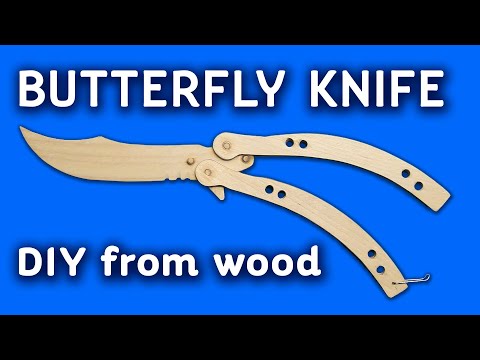Как сделать нож бабочка из дерева своими руками