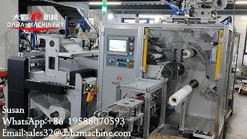 DABA Automatic Turret Rewinder With Horizontal Rotary Die Cutting And No Stop Waste Matrix#label