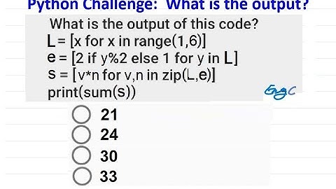 Python Test: What is the output of this list comprehension Python code?
