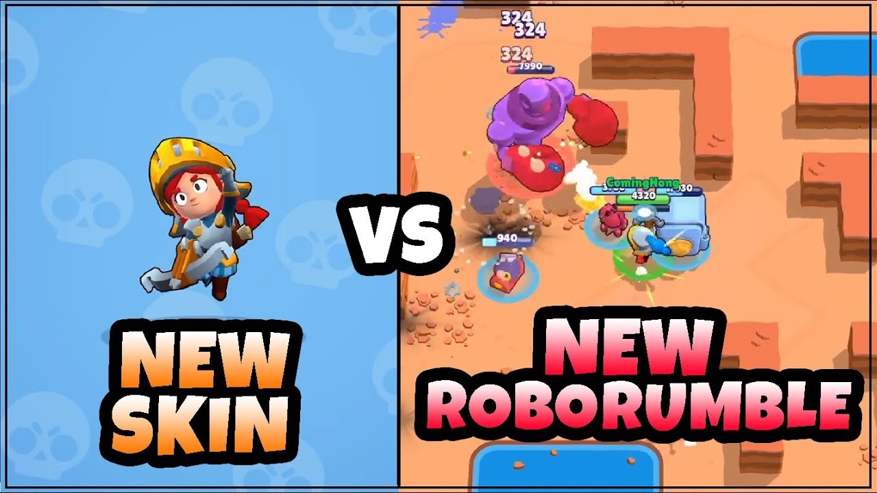 Brawl Stars Gameplay Dragon Knight Jessie Versus The New Robo Rumble Youtube - jessie dragon knight brawl stars