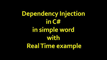 Dependency Injection in C# in simple word with Real Time example