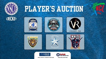 NSCI & NCL CRICKET LEGAUE  | PLAYER "S  AUCTION