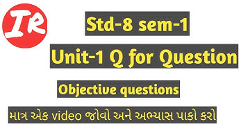 English Sem-1 Std-8 Unit-1 Q for Question