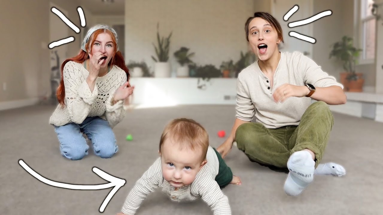 BABY'S FIRST TIME CRAWLING - CAUGHT ON CAMERA!