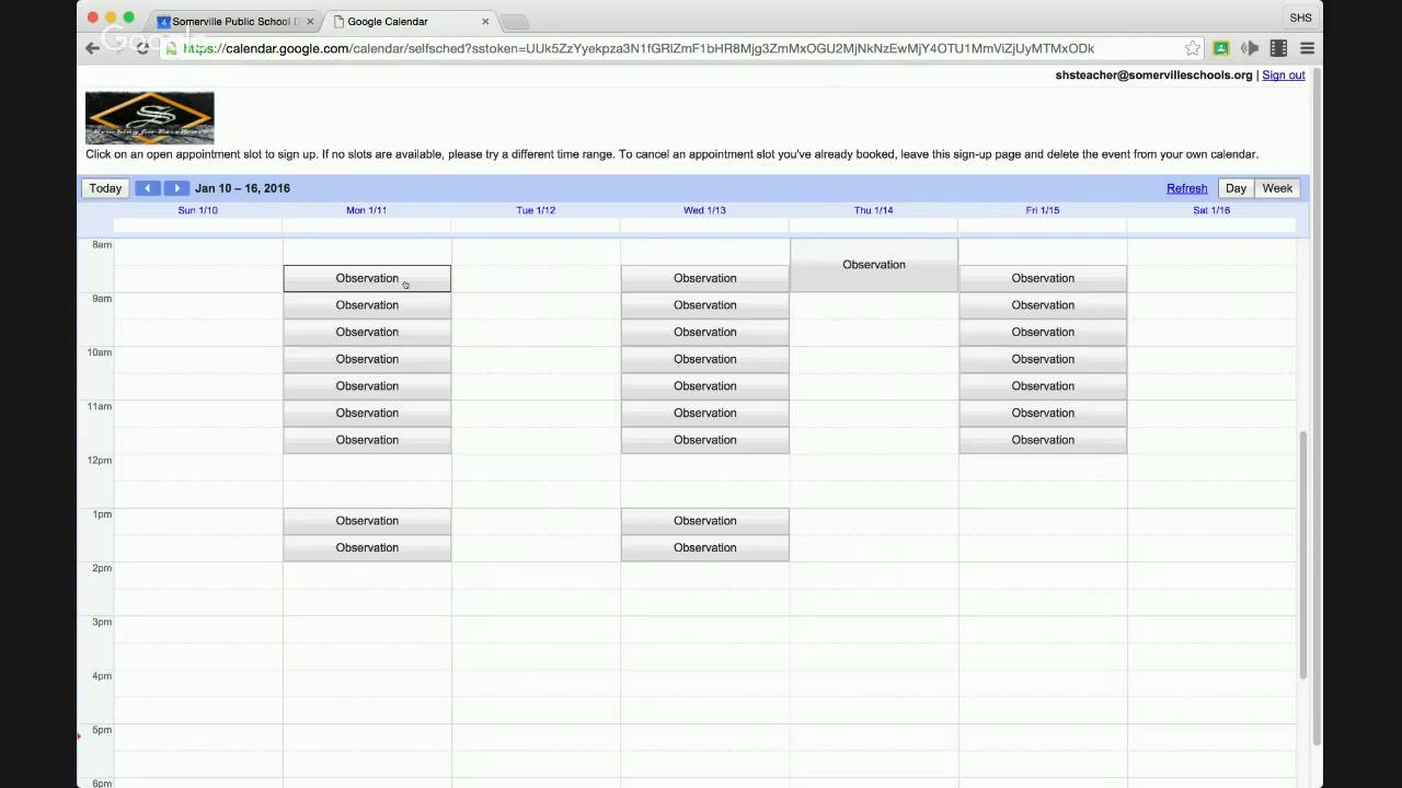 Google Calendar How to Sign Up for Appointment Slots (2 of 2) YouTube