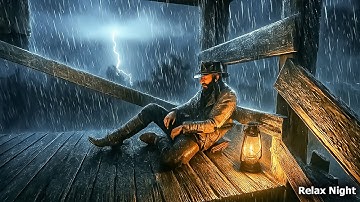 Taking Shelter on the Abandoned Watch Tower During Heavy Thunderstorm Rain | RDR2 ASMR ep=26