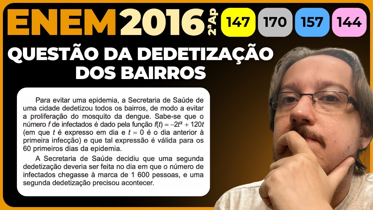 ENEM 2016 || Função Quadrática || Para evitar uma epidemia, a ...