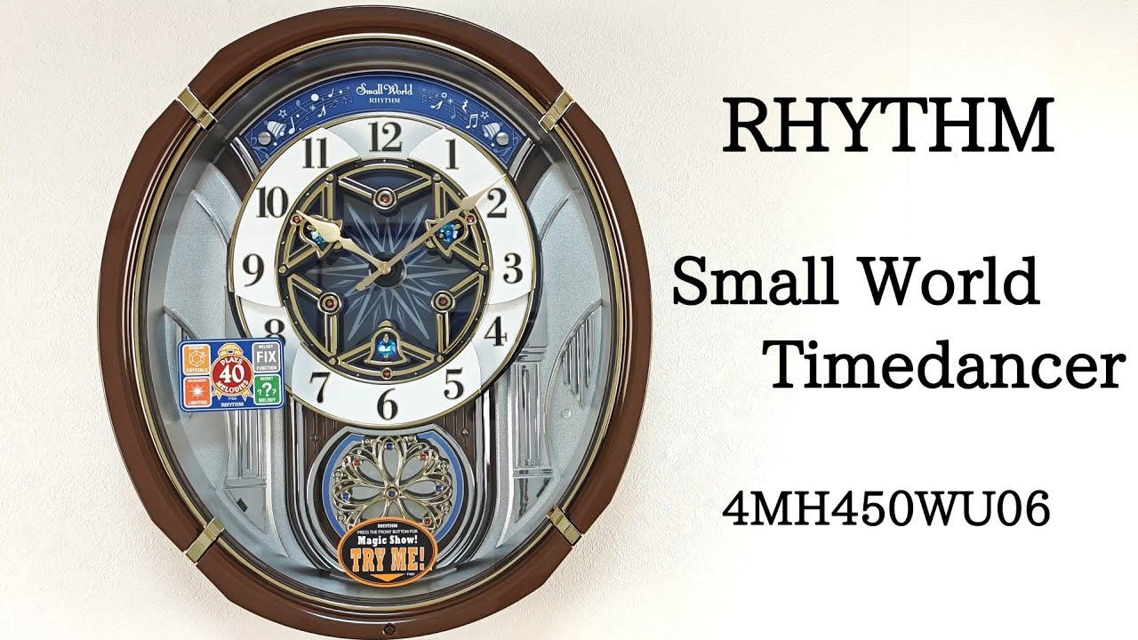RHYTHM Small World Timedancer 4MH450WU06 からくり時計 - YouTube