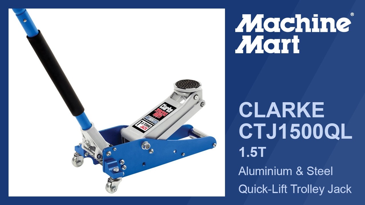 Clarke CTJ1500QL 1.5 Tonne Aluminium & Steel Quick-Lift Trolley