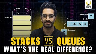 Stacks vs Queues Explained with Real-Life Examples | DSA Made Easy!