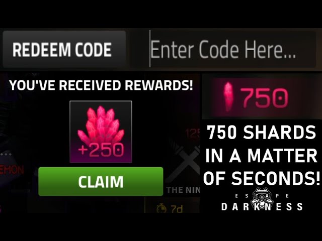 Escape the Darkness codes to get free shards