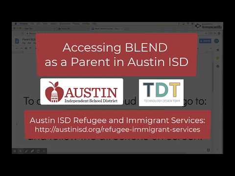 Parent BLEND Access in AISD: Dari
