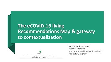 Cochrane SA Webinar eCOVID19 Recommendations Map & gateway to contextualization