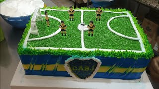 HOW TO DECORATE A FOOTBALL COURT CAKE WITH CHANTILLY | CAKE WITH FOOTBALL TRACK