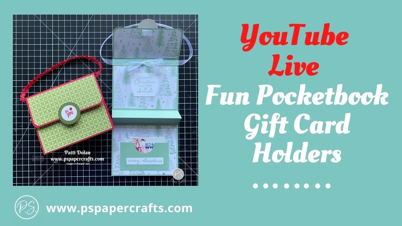 How to make a Fun Pocketbook Gift Card Holder YouTube